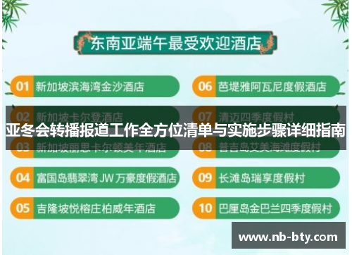 亚冬会转播报道工作全方位清单与实施步骤详细指南