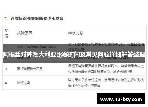 阿根廷对阵澳大利亚比赛时间及常见问题详细解答整理